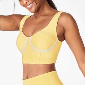 Fabletics Nova Low-Impact Bustier Sports Bra / Crop Top - Size Medium